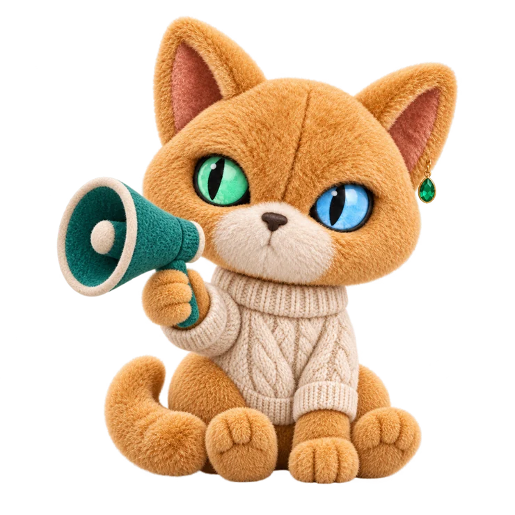 Building Our Community: a plush collection cat with themed accessories