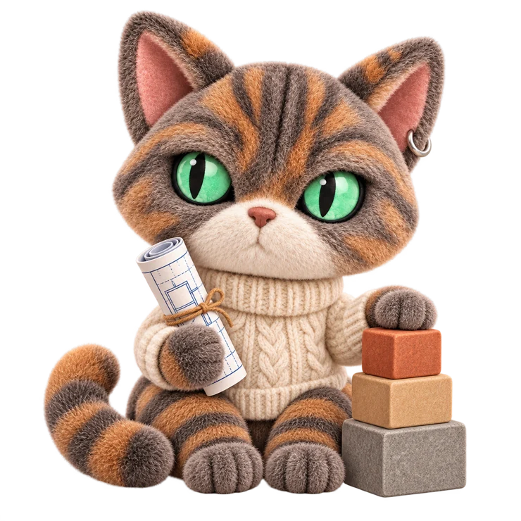 The Foundation: a plush collection cat with themed accessories