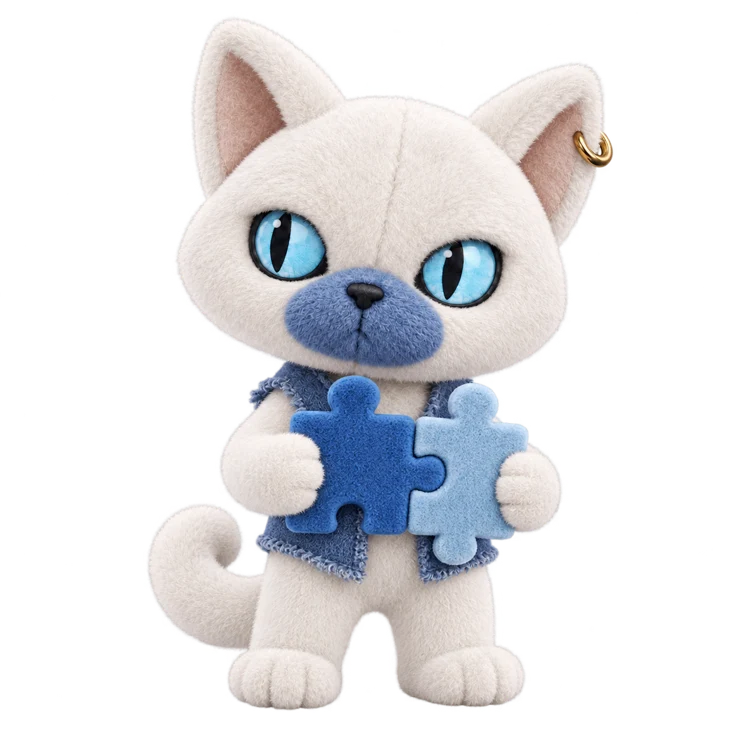 Growth & Collaborations: a plush collection cat with themed accessories